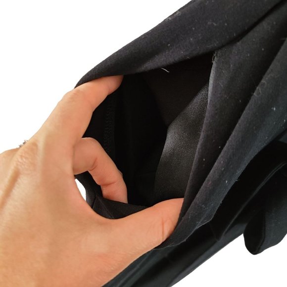 Bailey 44 Womens S Black Sleeveless Tie Front V-Neck Wrap Jumpsuit Pockets - Picture 5 of 9